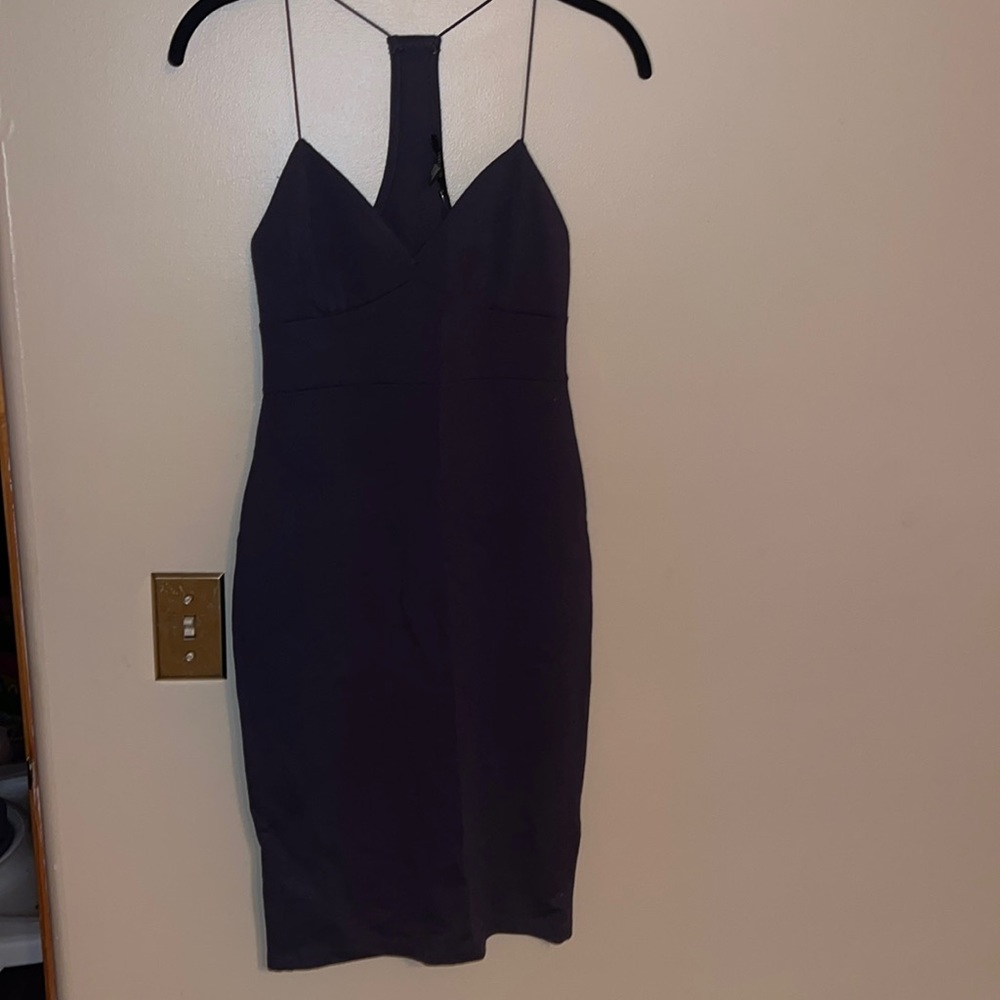 Charcoal grey mini dress